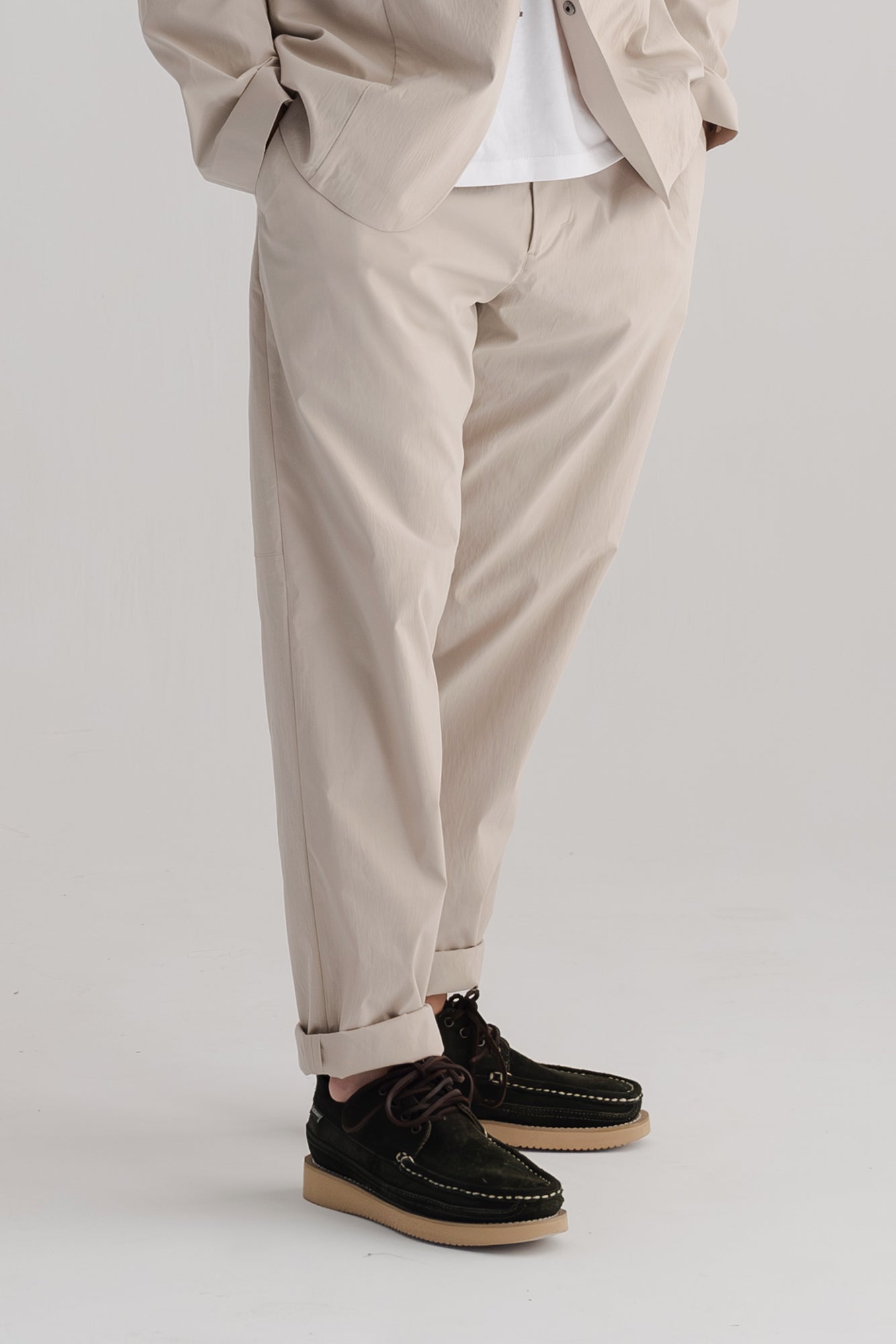 BEIGE LIGHT SUIT PANTS