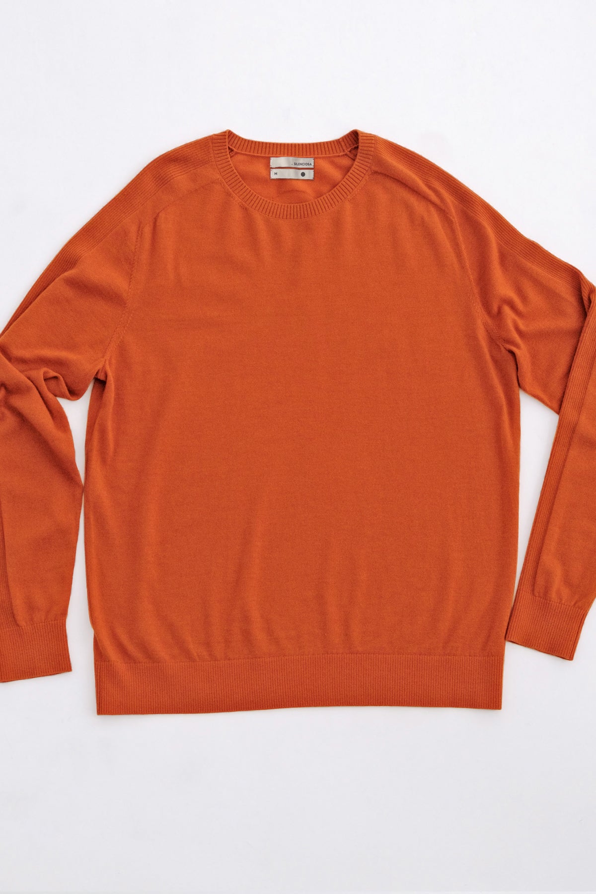 MERINO ORANGE ROUND COLLAR JUMPER