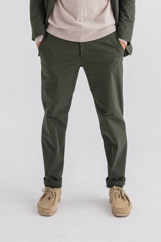 KHAKI SUIT PANTS