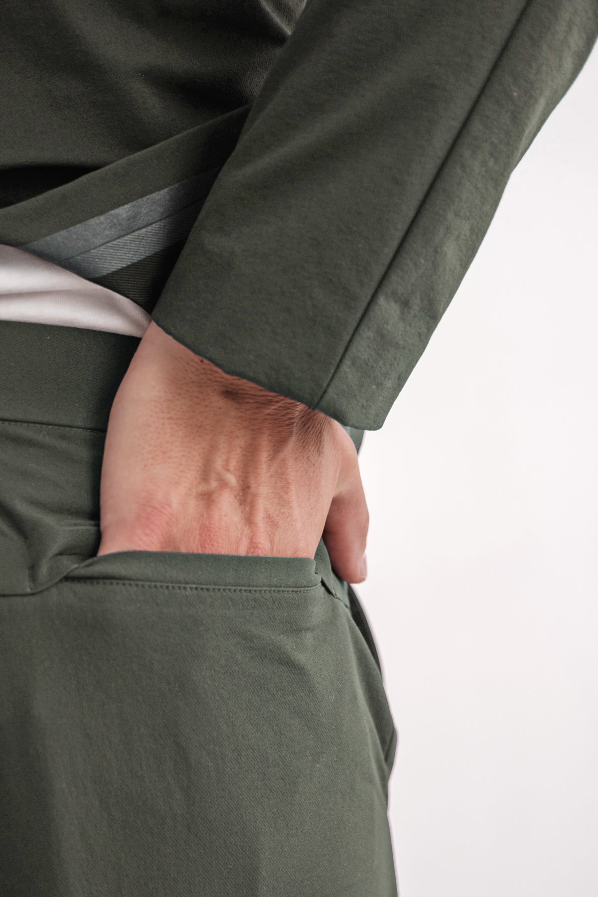 KHAKI SUIT PANTS